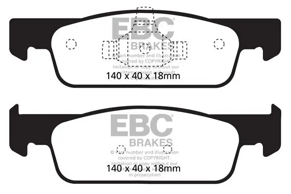 Bremsbelagsatz, Scheibenbremse EBC Brakes DPX2146