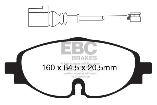 Bremsbelagsatz, Scheibenbremse EBC Brakes DP42150R