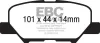 Bremsbelagsatz, Scheibenbremse Hinterachse EBC Brakes DP22171 Bild Bremsbelagsatz, Scheibenbremse Hinterachse EBC Brakes DP22171