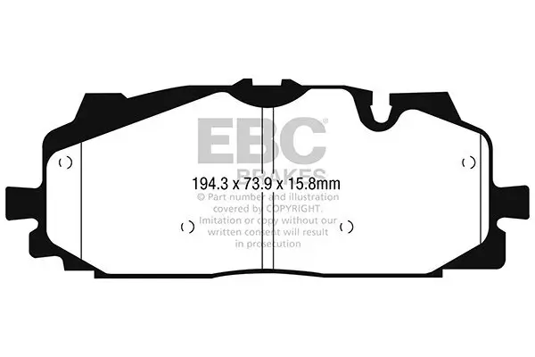 Bremsbelagsatz, Scheibenbremse EBC Brakes DP52277NDX