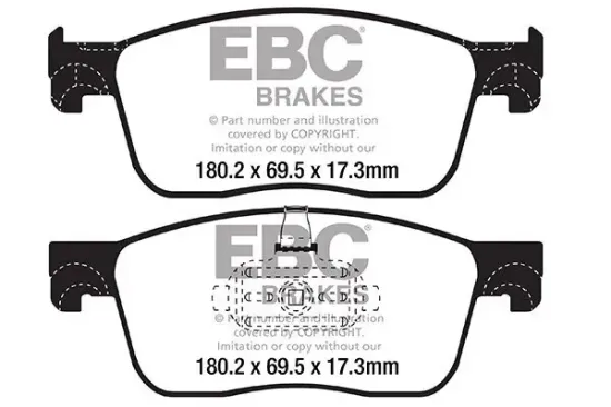 Bremsbelagsatz, Scheibenbremse Vorderachse EBC Brakes DP22308 Bild Bremsbelagsatz, Scheibenbremse Vorderachse EBC Brakes DP22308