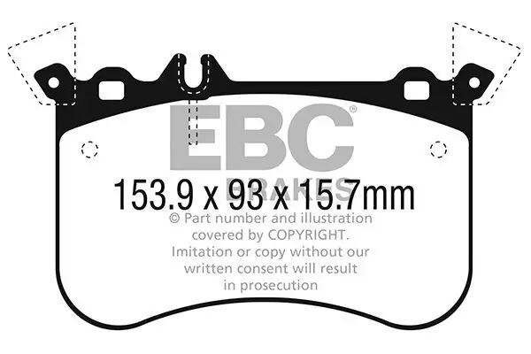 Bremsbelagsatz, Scheibenbremse Vorderachse EBC Brakes DP42311R