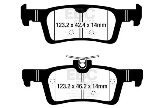 Bremsbelagsatz, Scheibenbremse Hinterachse EBC Brakes DP42319R Bild Bremsbelagsatz, Scheibenbremse Hinterachse EBC Brakes DP42319R