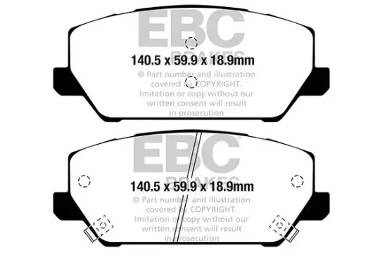 Bremsbelagsatz, Scheibenbremse EBC Brakes DP22343 Bild Bremsbelagsatz, Scheibenbremse EBC Brakes DP22343