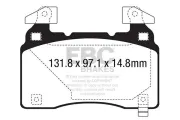 Bremsbelagsatz, Scheibenbremse Vorderachse EBC Brakes DP43028R