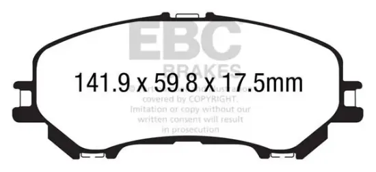 Bremsbelagsatz, Scheibenbremse Vorderachse EBC Brakes DP23032 Bild Bremsbelagsatz, Scheibenbremse Vorderachse EBC Brakes DP23032