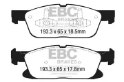 Bremsbelagsatz, Scheibenbremse EBC Brakes DPX3046