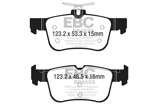 Bremsbelagsatz, Scheibenbremse Hinterachse EBC Brakes DPX3047