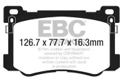 Bremsbelagsatz, Scheibenbremse Vorderachse EBC Brakes DP43048R