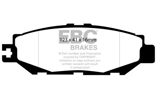 Bremsbelagsatz, Scheibenbremse Hinterachse EBC Brakes DP31008C