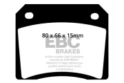 Bremsbelagsatz, Scheibenbremse Hinterachse EBC Brakes DP4101R
