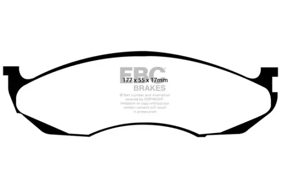 Bremsbelagsatz, Scheibenbremse Vorderachse EBC Brakes DP41022R Bild Bremsbelagsatz, Scheibenbremse Vorderachse EBC Brakes DP41022R