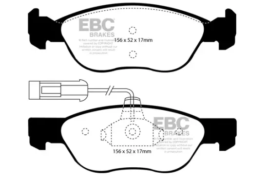 Bremsbelagsatz, Scheibenbremse Vorderachse EBC Brakes DP41060R Bild Bremsbelagsatz, Scheibenbremse Vorderachse EBC Brakes DP41060R