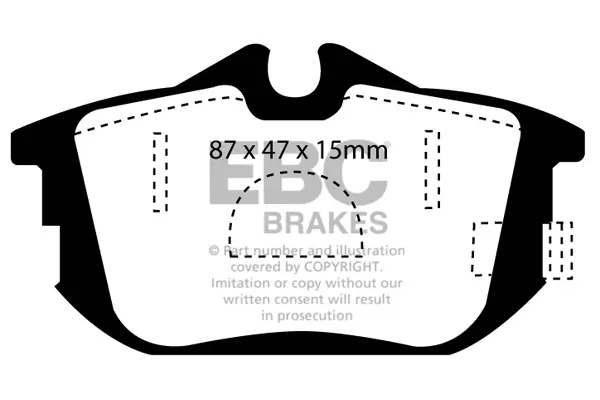 Bremsbelagsatz, Scheibenbremse Hinterachse EBC Brakes DP21076