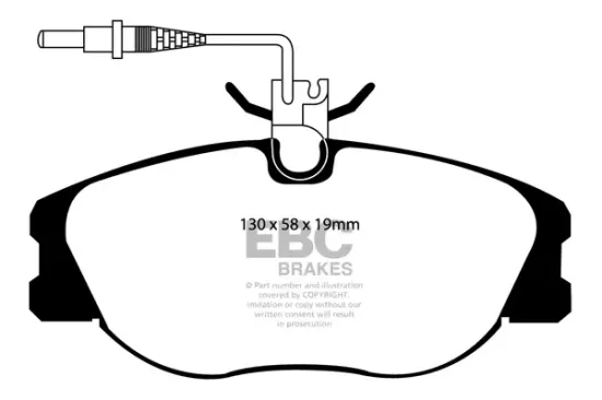 Bremsbelagsatz, Scheibenbremse Vorderachse EBC Brakes DP1108 Bild Bremsbelagsatz, Scheibenbremse Vorderachse EBC Brakes DP1108