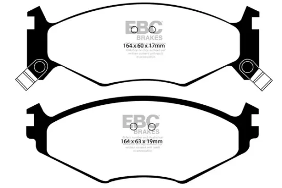 Bremsbelagsatz, Scheibenbremse Vorderachse EBC Brakes DP1119 Bild Bremsbelagsatz, Scheibenbremse Vorderachse EBC Brakes DP1119