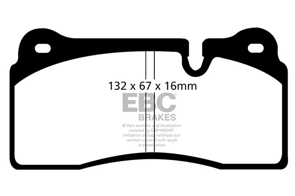 Bremsbelagsatz, Scheibenbremse Hinterachse EBC Brakes DP41127R