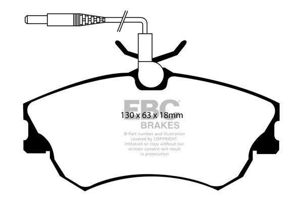 Bremsbelagsatz, Scheibenbremse Vorderachse EBC Brakes DP1128