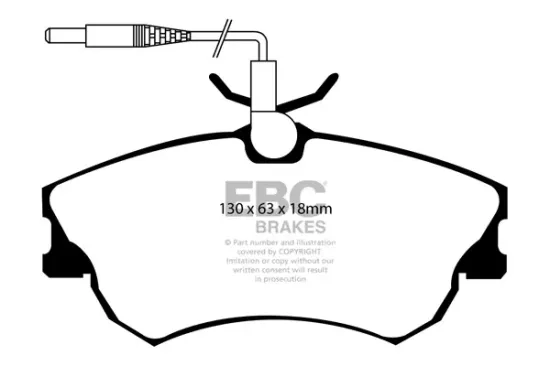 Bremsbelagsatz, Scheibenbremse Vorderachse EBC Brakes DP1128 Bild Bremsbelagsatz, Scheibenbremse Vorderachse EBC Brakes DP1128
