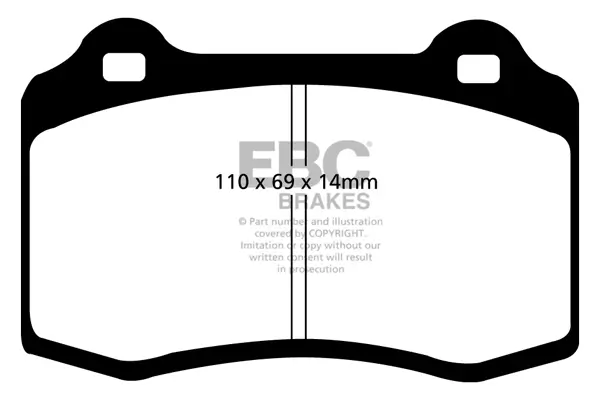 Bremsbelagsatz, Scheibenbremse Vorderachse EBC Brakes DP21140