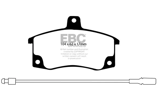 Bremsbelagsatz, Scheibenbremse Vorderachse EBC Brakes DP21192