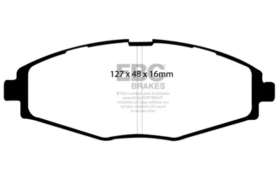 Bremsbelagsatz, Scheibenbremse Vorderachse EBC Brakes DP1212 Bild Bremsbelagsatz, Scheibenbremse Vorderachse EBC Brakes DP1212