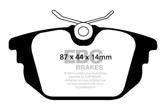 Bremsbelagsatz, Scheibenbremse Hinterachse EBC Brakes DP21214 Bild Bremsbelagsatz, Scheibenbremse Hinterachse EBC Brakes DP21214