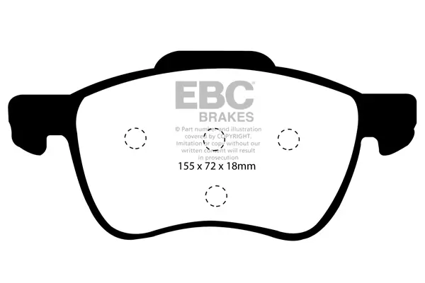 Bremsbelagsatz, Scheibenbremse Vorderachse EBC Brakes DP41229R