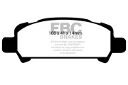 Bremsbelagsatz, Scheibenbremse Hinterachse EBC Brakes DP51293NDX