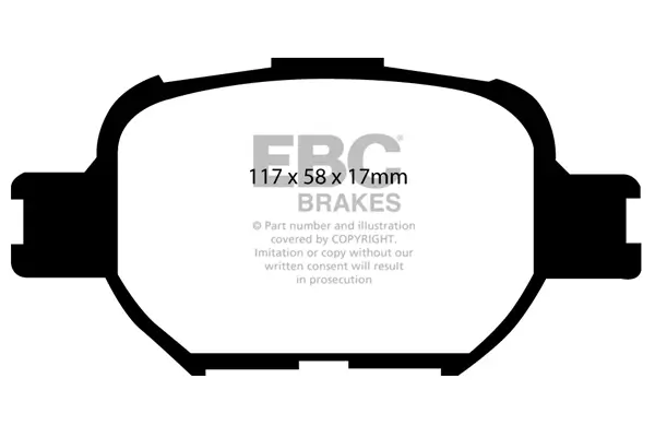 Bremsbelagsatz, Scheibenbremse Vorderachse EBC Brakes DP21325