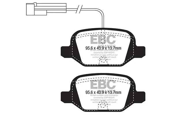 Bremsbelagsatz, Scheibenbremse Hinterachse EBC Brakes DP41338/2R