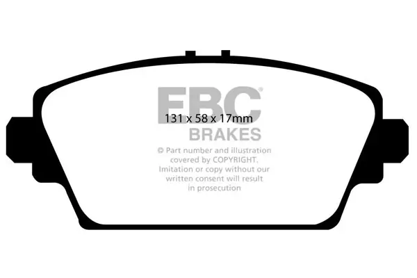 Bremsbelagsatz, Scheibenbremse Vorderachse EBC Brakes DP51339NDX