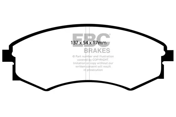 Bremsbelagsatz, Scheibenbremse Vorderachse EBC Brakes DP1358