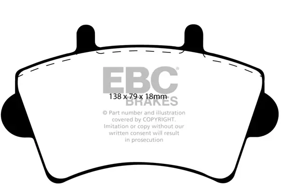 Bremsbelagsatz, Scheibenbremse Vorderachse EBC Brakes DP1386