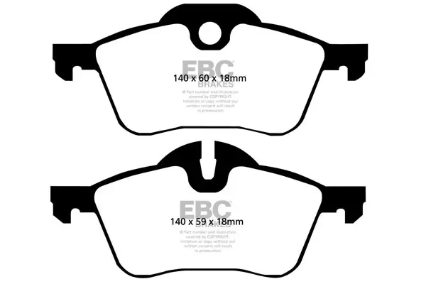 Bremsbelagsatz, Scheibenbremse Vorderachse EBC Brakes DP51388NDX