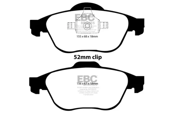 Bremsbelagsatz, Scheibenbremse Vorderachse EBC Brakes DP41394R Bild Bremsbelagsatz, Scheibenbremse Vorderachse EBC Brakes DP41394R