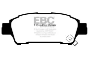 Bremsbelagsatz, Scheibenbremse Hinterachse EBC Brakes DP1401