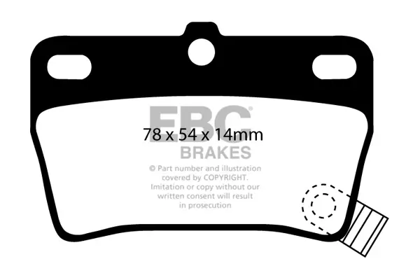 Bremsbelagsatz, Scheibenbremse Hinterachse EBC Brakes DP1403