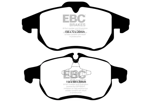 Bremsbelagsatz, Scheibenbremse Vorderachse EBC Brakes DP41414R