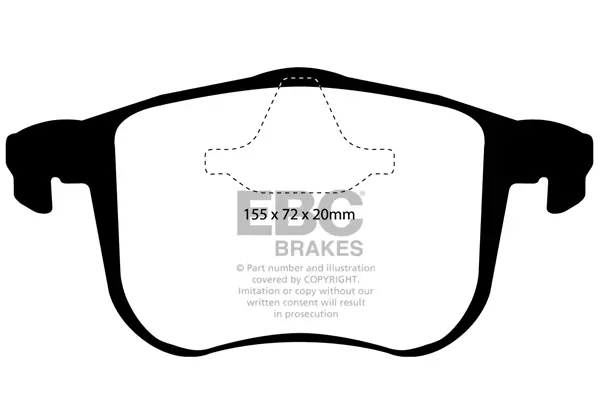 Bremsbelagsatz, Scheibenbremse Vorderachse EBC Brakes DP21416