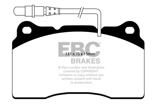 Bremsbelagsatz, Scheibenbremse Vorderachse EBC Brakes DP21419