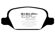 Bremsbelagsatz, Scheibenbremse Hinterachse EBC Brakes DP1430