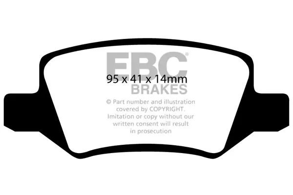 Bremsbelagsatz, Scheibenbremse Hinterachse EBC Brakes DP21438