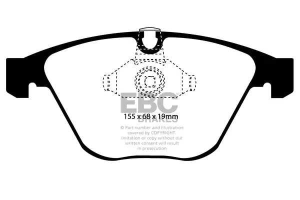 Bremsbelagsatz, Scheibenbremse Vorderachse EBC Brakes DP41449R