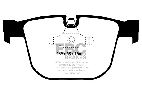 Bremsbelagsatz, Scheibenbremse Hinterachse EBC Brakes DP51451NDX