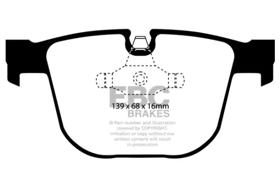 Bremsbelagsatz, Scheibenbremse Hinterachse EBC Brakes DP51451NDX Bild Bremsbelagsatz, Scheibenbremse Hinterachse EBC Brakes DP51451NDX