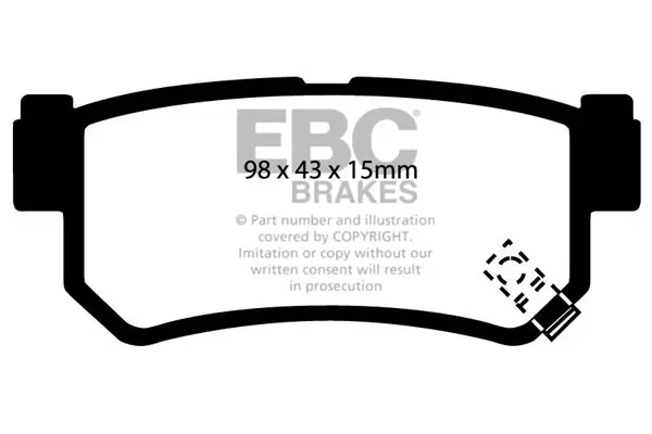 Bremsbelagsatz, Scheibenbremse Hinterachse EBC Brakes DP1477