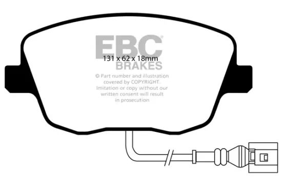 Bremsbelagsatz, Scheibenbremse Vorderachse EBC Brakes DP41479R Bild Bremsbelagsatz, Scheibenbremse Vorderachse EBC Brakes DP41479R