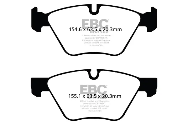 Bremsbelagsatz, Scheibenbremse Vorderachse EBC Brakes DP41493R