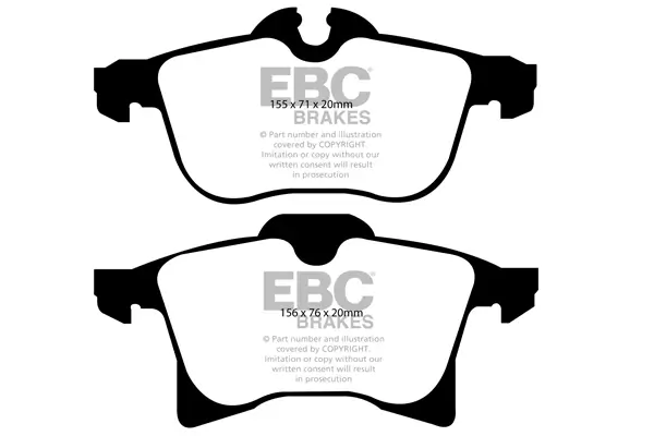 Bremsbelagsatz, Scheibenbremse Vorderachse EBC Brakes DP1520